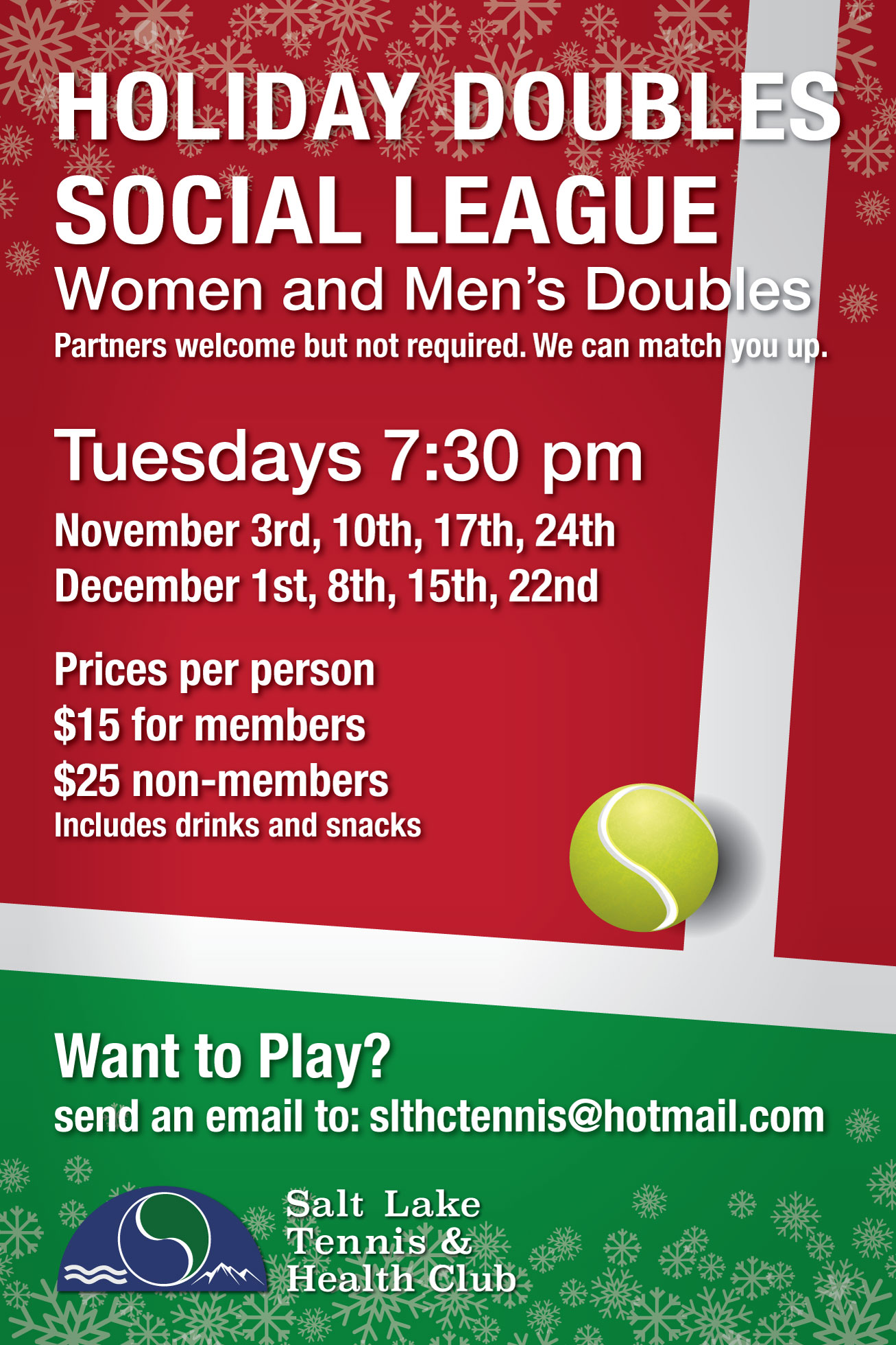Holiday Doubles Social League