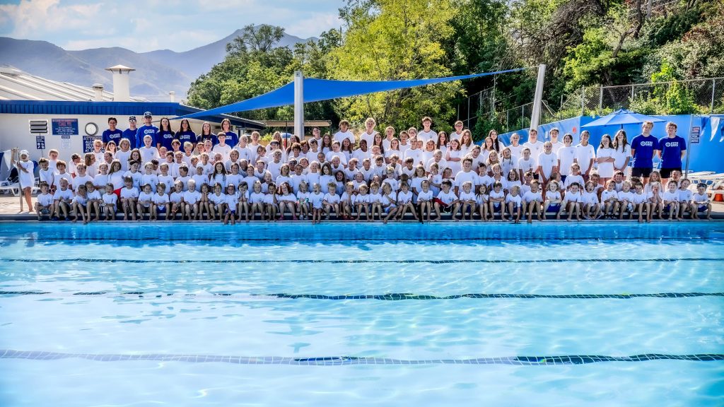 Group photo of the 2025 swimming and diving team.