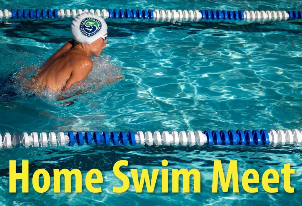 image of swimmer competing in the breast stroke with accompanying text reading 
