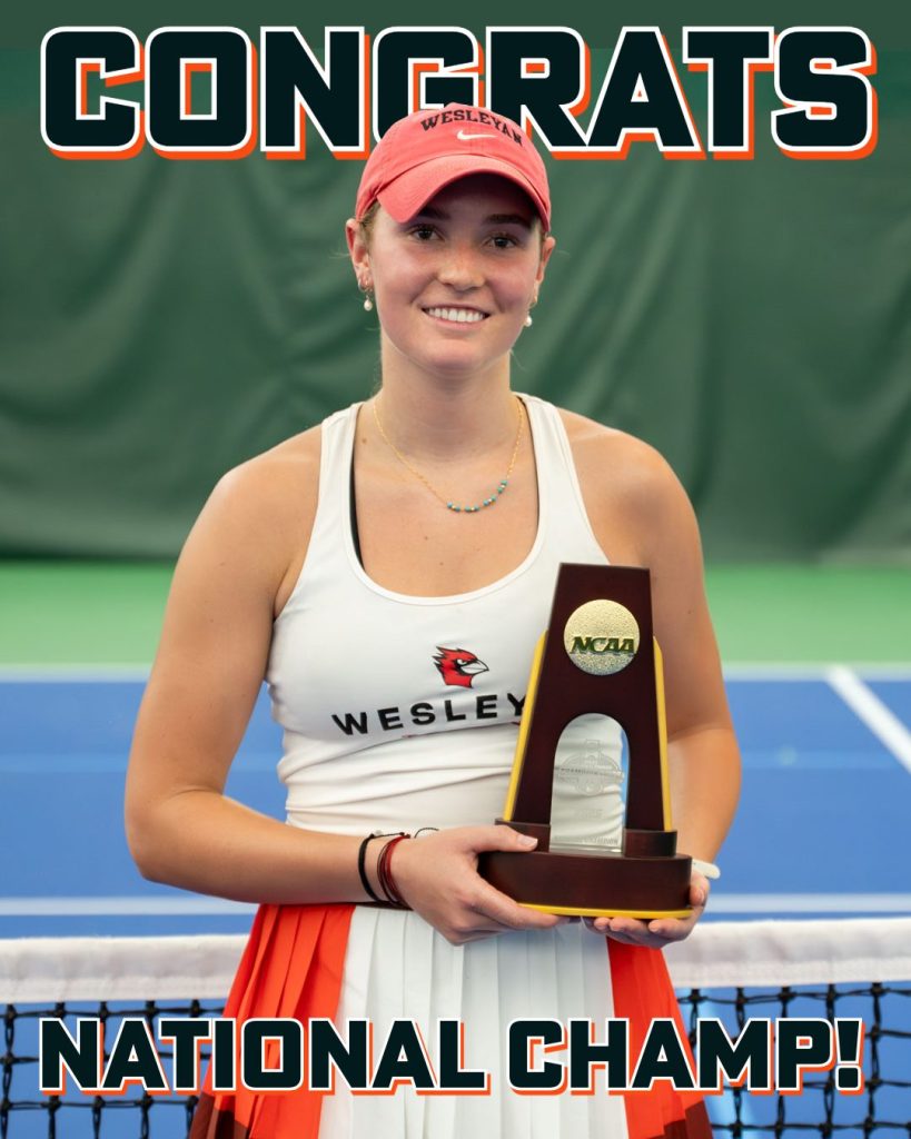 Alexandra "Rosie" Burnett holds her National Championship Trophy.
