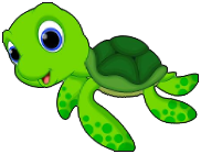 Sea Turtle swim level illustration