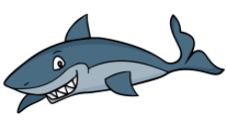 Shark swim level illustration